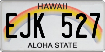 HI license plate EJK527