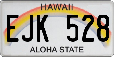 HI license plate EJK528