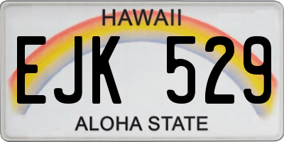 HI license plate EJK529