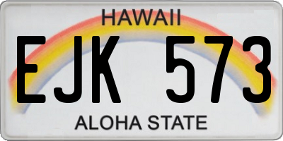 HI license plate EJK573