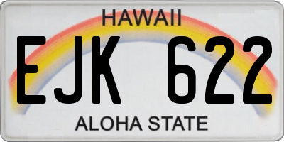 HI license plate EJK622