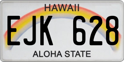 HI license plate EJK628