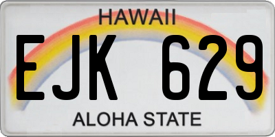 HI license plate EJK629