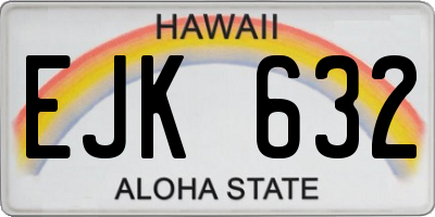 HI license plate EJK632