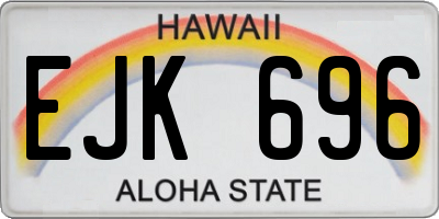 HI license plate EJK696