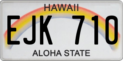 HI license plate EJK710