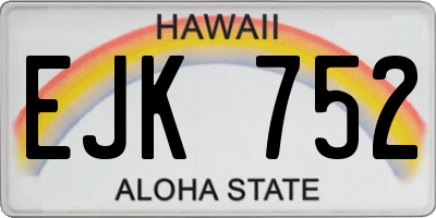 HI license plate EJK752