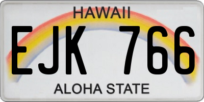 HI license plate EJK766