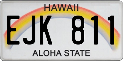 HI license plate EJK811