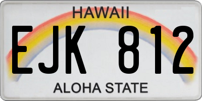 HI license plate EJK812