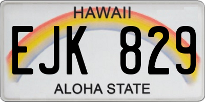 HI license plate EJK829