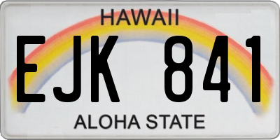 HI license plate EJK841