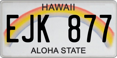 HI license plate EJK877