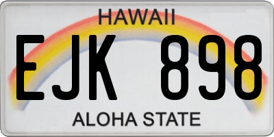 HI license plate EJK898