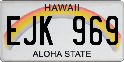 HI license plate EJK969