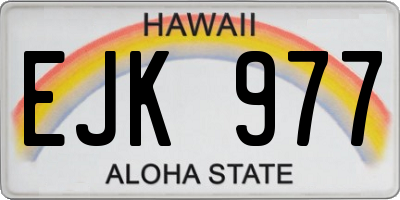 HI license plate EJK977