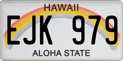 HI license plate EJK979