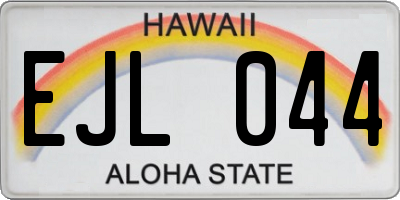 HI license plate EJL044