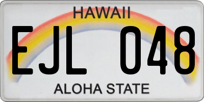 HI license plate EJL048