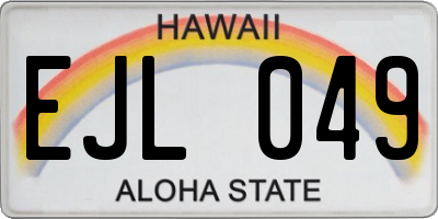 HI license plate EJL049