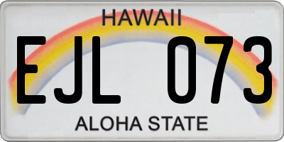 HI license plate EJL073