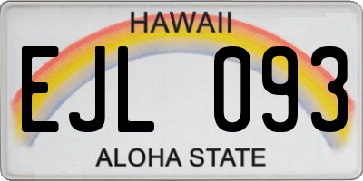 HI license plate EJL093