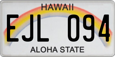 HI license plate EJL094