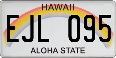 HI license plate EJL095