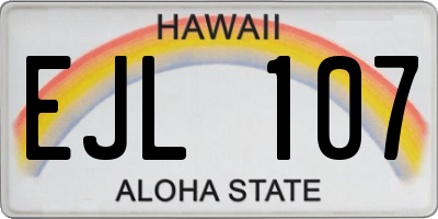 HI license plate EJL107