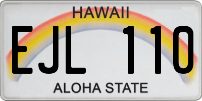 HI license plate EJL110