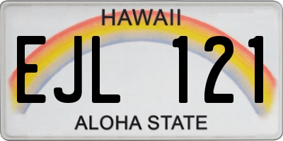 HI license plate EJL121
