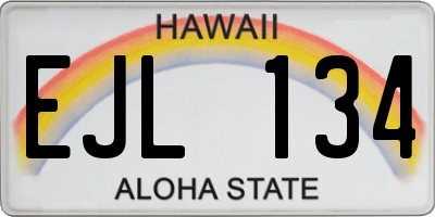 HI license plate EJL134