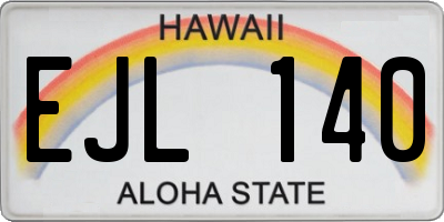 HI license plate EJL140