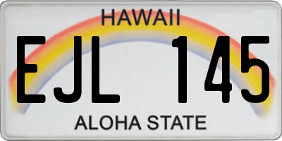 HI license plate EJL145