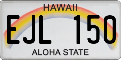 HI license plate EJL150