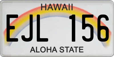 HI license plate EJL156