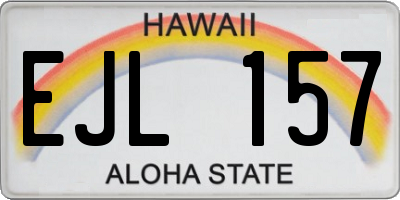 HI license plate EJL157