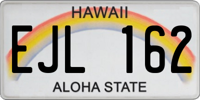 HI license plate EJL162