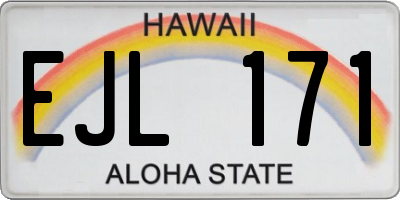HI license plate EJL171