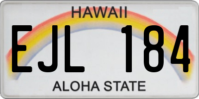 HI license plate EJL184