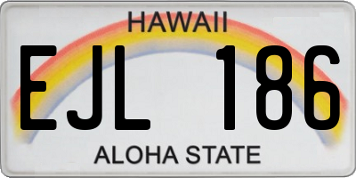HI license plate EJL186