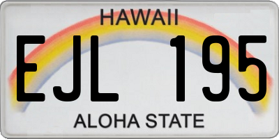 HI license plate EJL195