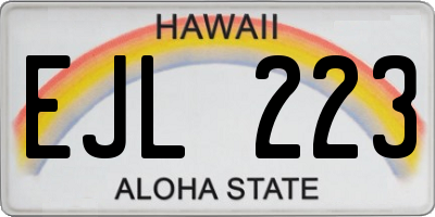 HI license plate EJL223