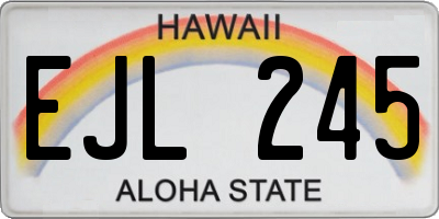 HI license plate EJL245