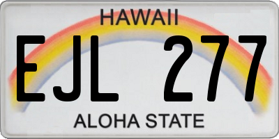 HI license plate EJL277