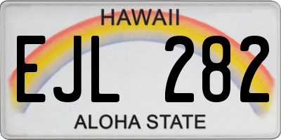 HI license plate EJL282