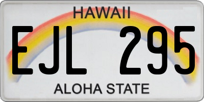 HI license plate EJL295