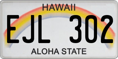 HI license plate EJL302