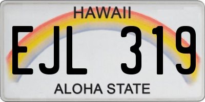 HI license plate EJL319