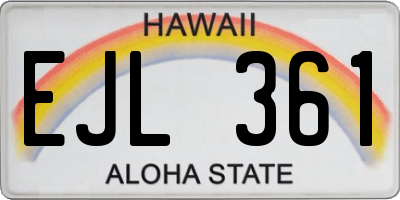 HI license plate EJL361
